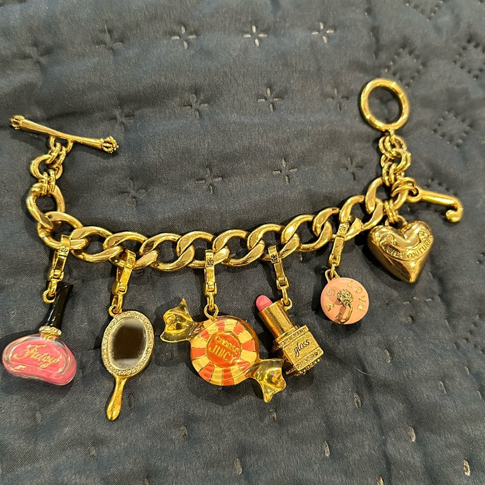 Juicy Couture Charm Bracelet and Charms